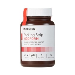 Med Vet International McKesson Iodoform Wound Packing Strip, ¼ Inch x 5 Yard, 61-59145, Each