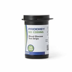 Med Vet International&nbsp;Blood Glucose Test Strips Prodigy 052800, 50 Strips/Box