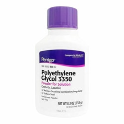 Med Vet International&nbsp;Polyethylene Glycol 3350 (PEG 3350) 17 Gram / Dose Powder for Solution Bottle 8.3 oz., 45802086802, Each