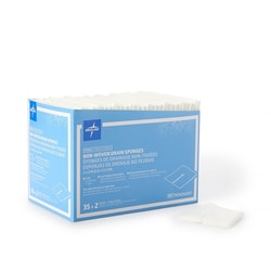 Med Vet International&nbsp;I.V. Sponge, Medline, 2 x 2 Inch, 6-Ply, Sterile, NON256001, 2/Pack