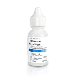 Med Vet International McKesson Eye Wash Solution, 1-ounce Squeeze Bottle, MCK19828, Each