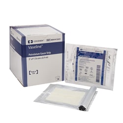 Med Vet International Vaseline™ Petrolatum Impregnated Dressing, 3 x 9 Inch, Sterile, 8884413605, 200/Case