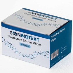 Med Vet International&nbsp;Skin Barrier Wipe SionBiotext Isopropyl Alcohol, Water, SD Ethanol -40, Vinyl Caprolactam/VP/Dimethylaminoethyl Methacrylate Copolymer Individual Packet NonSterile, 423784, 100/Box