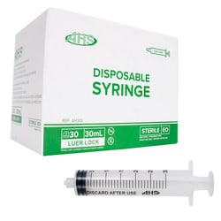 Med Vet International&nbsp;AHS Syringe, 30mL, Luer Lock, 300/Case, AH30L