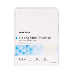 Med Vet International McKesson Absorbent Gelling Fiber Dressing, 2 x 2 Inch, 87200, Each