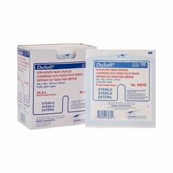 Med Vet International&nbsp;Drain Sponge DuSoft 4 X 4 Inch Sterile 6-Ply, 84916, 2/Pack