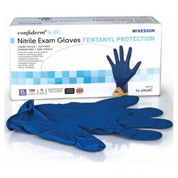 Med Vet International&nbsp;McKesson Confiderm 6.8C Nitrile Exam Glove, Extra Large, Blue, NonSterile, 14-6N68C, 1000/Case