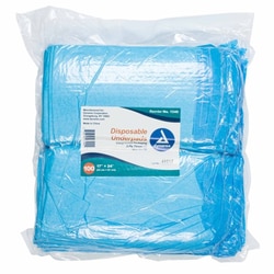 Med Vet International&nbsp;Disposable Underpad Dynarex 17 X 24 Inch Fluff Light Absorbency, 1340, 300/Case
