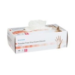 Med Vet International&nbsp;McKesson Vinyl Exam Glove, Small, Clear, NonSterile, 14-134, 1500/Case