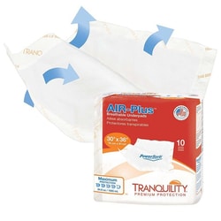 Med Vet International&nbsp;Tranquility AIR-Plus&trade; Low Air Loss Disposable Underpad, 30 x 36in, 2710, 10/Bag