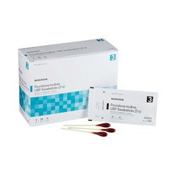 Med Vet International McKesson Impregnated Swabstick 3 Pack 10% Strength, Sterile, 987, 750/Case