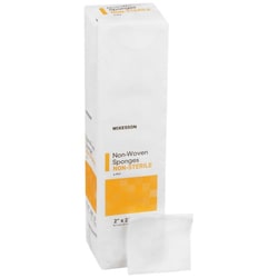 Med Vet International McKesson NonSterile Nonwoven Sponge, 4-Ply, 2 x 2 Inch, 92242000, 200/Pack