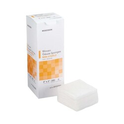 Med Vet International&nbsp;McKesson NonSterile Gauze Sponge, 12-Ply, 3 x 3 Inch, 33122000, 200/Box
