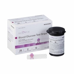 Med Vet International&nbsp;Blood Glucose Test Strips Quintet AC, 5059, 50 Strips/Box, 20 Boxes