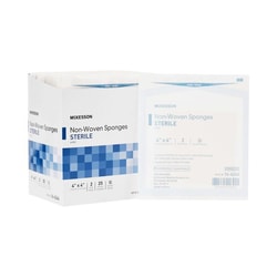 Med Vet International&nbsp;McKesson Sterile Nonwoven Sponge, 6-Ply, 4 x 4 Inch, 16-4246, 50/Box