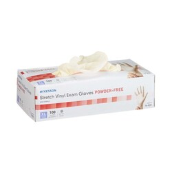 Med Vet International&nbsp;McKesson Stretch Vinyl Exam Glove, Extra Large, Ivory, NonSterile, 14-820, 1000/Case