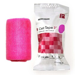 Med Vet International McKesson Pink Cast Tape, 3 Inch x 4 Yard, 115-3X, 10/Box