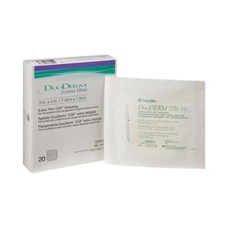 Med Vet International DuoDerm Extra Thin Hydrocolloid Dressing, 3 x 3 Inch, Sterile, 187901, Each