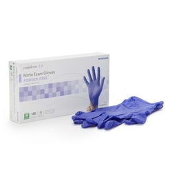 Med Vet International&nbsp;McKesson Confiderm 3.0 Nitrile Exam Glove, Medium, Blue, 14-6N34EC, 100/Box