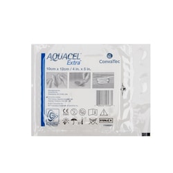 Med Vet International&nbsp;Hydrofiber Dressing Aquacel Extra&trade; 4 X 5 Inch Rectangle, 420674, Each