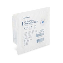 Med Vet International McKesson Laparotomy Sponge, 4-Ply, 18 x 18 Inch, 16-2118182, 100/Case