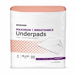 Med Vet International&nbsp;Disposable Underpad McKesson Ultimate Breathable 30 X 36 Inch Fluff / Polymer Heavy Absorbency, UPMX3036, 70/Case