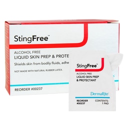 Med Vet International&nbsp;StingFree Skin Barrier Wipe, NonSterile, Alcohol-Free, 2in x 2.5in, 00237, 500/Case