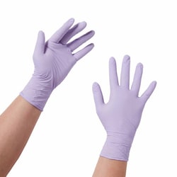 Med Vet International&nbsp;Exam Glove Halyard&trade; Lavender&trade; Medium NonSterile Nitrile Standard Cuff Length Textured Fingertips Lavender Not Rated, 52818, 250/Box