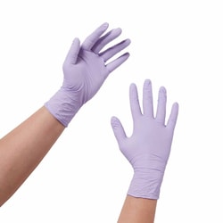 Med Vet International&nbsp;Exam Glove Halyard&trade; Lavender&trade; Large NonSterile Nitrile Standard Cuff Length Textured Fingertips Lavender Not Rated, 52819, 250/Box