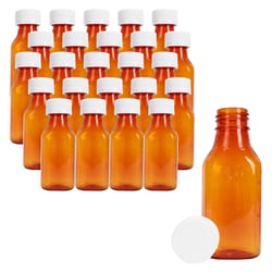 Med Vet International&nbsp;Amber Plastic Graduated Ovals 2 Oz., 25/Pack