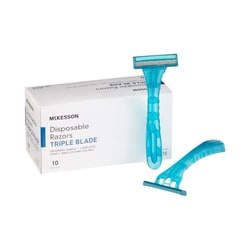 Med Vet International&nbsp;McKesson Triple Blade Disposable Razors, 16-RZ15, Each