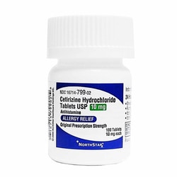 Med Vet International NorthStar Cetirizine HCl 10 mg Tablet Bottle, 16714079902, 100 Tablets