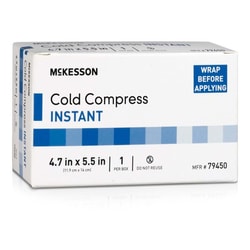 Med Vet International McKesson Instant Cold Pack, 4-7/10 x 5-1/2 Inch, 79450, 10/Pack