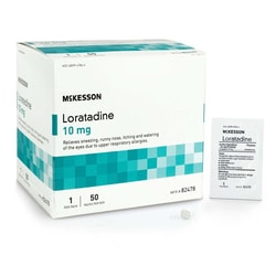 Med Vet International McKesson Loratadine Allergy Relief Tablets, 10mg, 82478, 50/Box