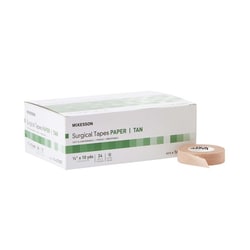 Med Vet International&nbsp;McKesson Paper Medical Tape, 1/2 Inch x 10 Yard, Tan, 16-47305T, 288/Case