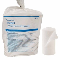 Med Vet International&nbsp;Cast Padding Undercast Webril&trade; 4 Inch X 4 Yard Cotton NonSterile, 3175, 12/Bag