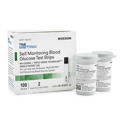 Med Vet International&nbsp;McKesson TRUE METRIX Blood Glucose Test Strips, 06-R3051-41, 1200/Case