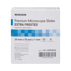 Med Vet International McKesson Glass Microscope Slide, 25 x 75 x 1 mm, 70-109PMCK, 1460/Case