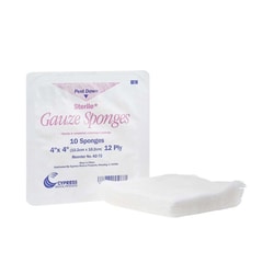 Med Vet International Cypress Sterile Gauze Sponge, 4 x 4 Inch, 42-72, 1280/Case