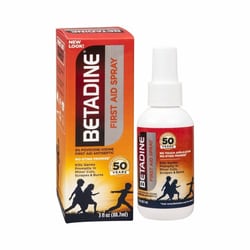 Med Vet International&nbsp;Betadine Antiseptic First Aid Spray Povidone-iodine 5% 3 FLoz, 12 Count