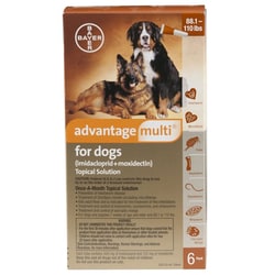 Med Vet International Advantage Multi Dog, 88-110Lb, Brown, 6/Box, Quantity: