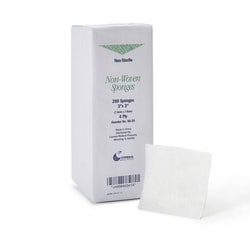 Med Vet International Cypress NonSterile Nonwoven Sponge, 4-Ply, 3 x 3 Inch, 200/Pack, 40-34, 20 Packs