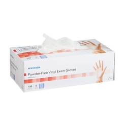 Med Vet International&nbsp;McKesson Vinyl Exam Glove, Extra Large, Clear, X-Large, NonSterile, 14-140, 130/Box