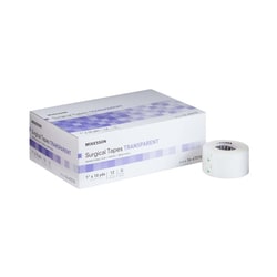 Med Vet International McKesson Plastic Medical Tape, 1 Inch x 10 Yard, Transparent, 16-47210, 144/Case