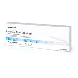 Med Vet International&nbsp;McKesson Absorbent Gelling Fiber Dressing, 3/4 x 18 Inch, 87180, 5/Box