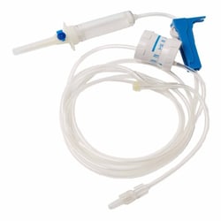 Med Vet International TrueCare Primary IV Administration Set, Gravity, 1 Port, 20 Drops/mL Drip Rate, 15 Micron Filter, 92 Inch Tubing, TCBINF033G, 40/Box
