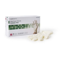 Med Vet International McKesson Confiderm Latex Exam Glove, Small, Ivory, NonSterile, 14-424, 1000/Case
