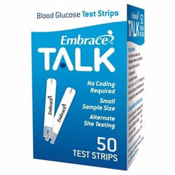 Med Vet International&nbsp;Blood Glucose Test Strips Embrace APX03AB0303, 50 Strips/Box
