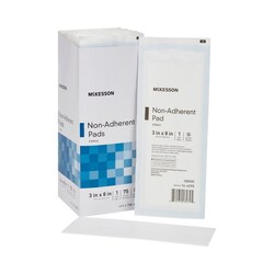 Med Vet International McKesson Nonadherent Dressing, 3 x 8 Inch, Sterile, 16-4290, 75/Box