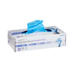Med Vet International McKesson Confiderm 3.8 Nitrile Exam Glove, Extra Large, Blue, NonSterile, 14-690, 100/Box